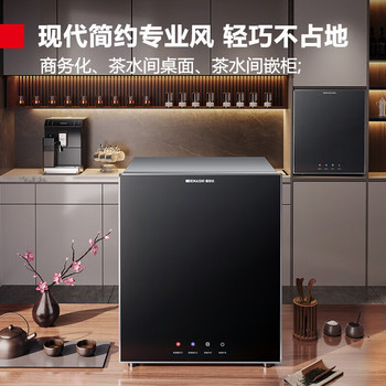 德玛仕消毒柜家用办公茶杯小型立式高温消毒碗柜台式迷你桌面沥水 双层45L（约放20个杯子）RTD55PD-1