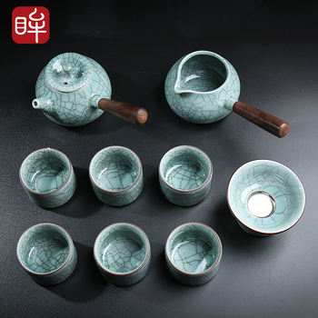 印象眸 建盏十件套茶具套装陶瓷家用功夫整套茶具茶杯简约中式礼盒装