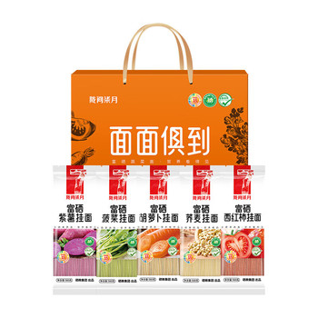 陇间柒月 面条 富硒果蔬面条挂面 面面俱到礼盒2.8kg
