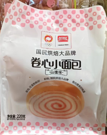 【阜新仓发货】【箱】盼盼卷心小面包山楂味220g*16