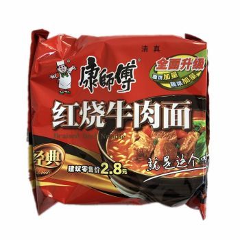 【阜新仓发货】【袋】【清真】康师傅红烧牛肉面108g*24
