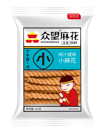 【运城仓发货】【袋】众望经典小麻花鸡汁味112g*30