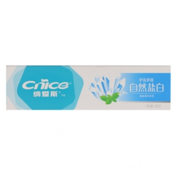 【太康仓发货】【箱】纳爱斯自然盐白牙膏120g*48