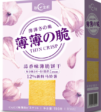 【忻州仓发货】【盒】每日生机薄脆饼干蒜香味198g*18