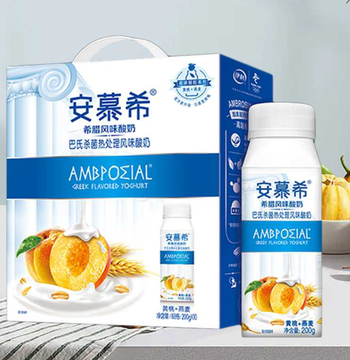 【汝州仓发货】【箱】伊利安慕希酸奶黄桃燕麦200g*10