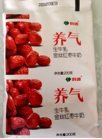 【正阳仓发货】【袋】科迪红枣牛奶200ml*16