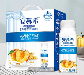 【正阳仓发货】【瓶】伊利安慕希酸奶黄桃燕麦200g*10