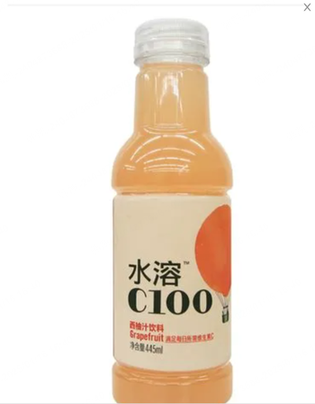 【铁岭仓发货】【瓶】农夫山泉水溶C西柚味445ml*15