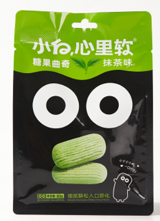 【正阳仓发货】【袋】小白心里软糖果曲奇抹茶味83g*24