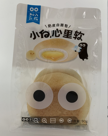 【雷州仓发货】【袋】小白心里软奶皮白面包90g*24