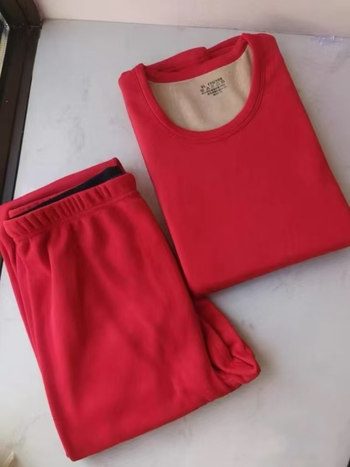【阜新仓发货】【套】美特娇红色保暖衣男款3XL
