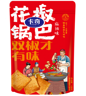 【明水仓发货】【袋】卡奇花椒锅巴麻辣味158g