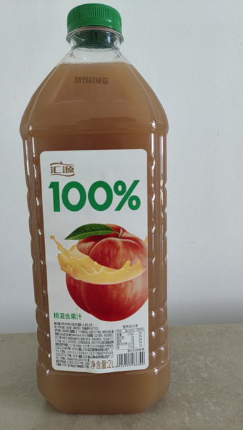 【正阳仓发货】【瓶】汇源100％桃混合果汁2L