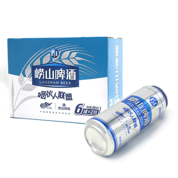 【广宗仓发货】【箱】青岛崂山啤酒喝伙人500ml*12罐