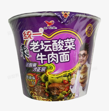 【濮阳仓发货】【桶】【清真】统一来一桶老坛酸菜牛肉面（红油）120g*12
