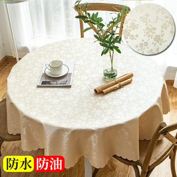 【预售】【个】餐厅氛围专用欧式防水防油免洗PVC圆形桌布直径2.2m